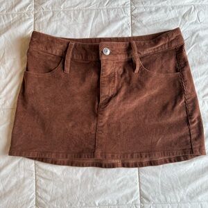GARAGE Skirt Women's S Corduroy Mini Brown
